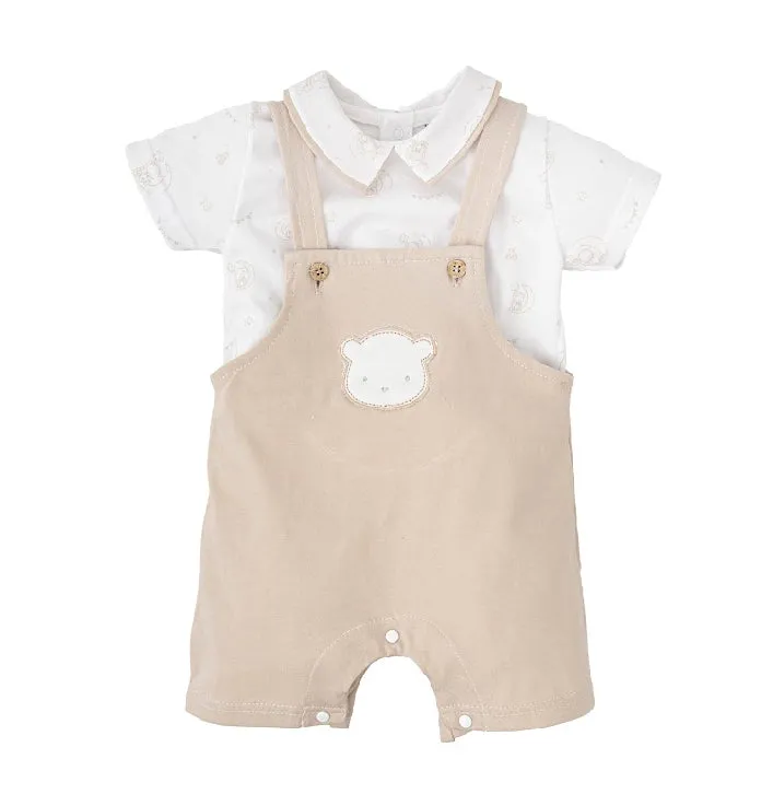 SS25 Babidu - Camel Dungaree and Shirt Set