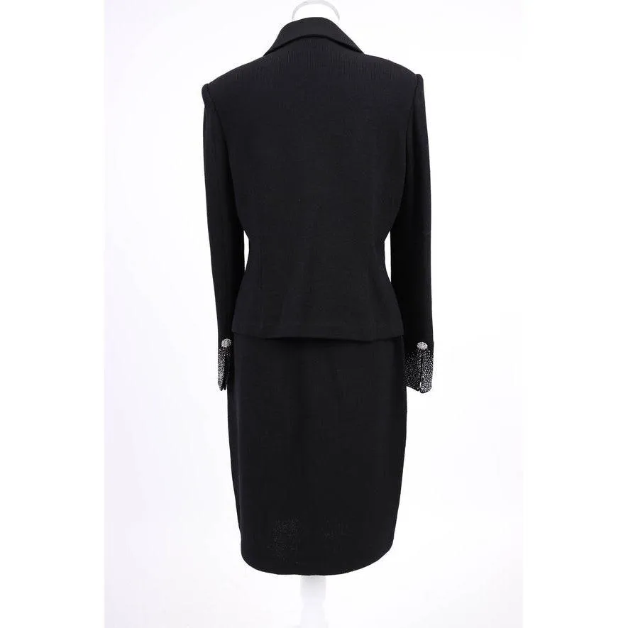 ST. JOHN 90's Evening Knit Skirt Suit | Size M