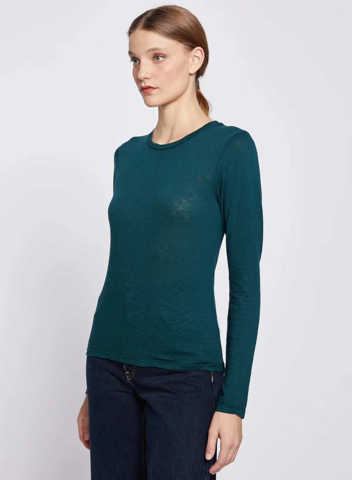 STATESIDE SUPIMA SLUB LONGSLEEVE CREW