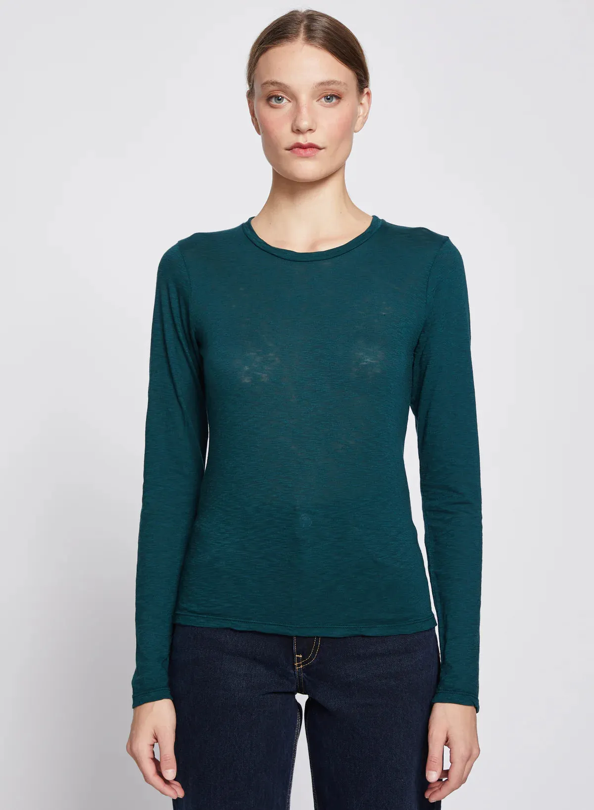 STATESIDE SUPIMA SLUB LONGSLEEVE CREW