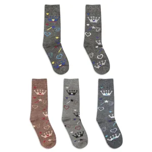 Texlon Calf Length Woolen Spandex Warm Winter Wear Socks For Kids Boy/Girls
