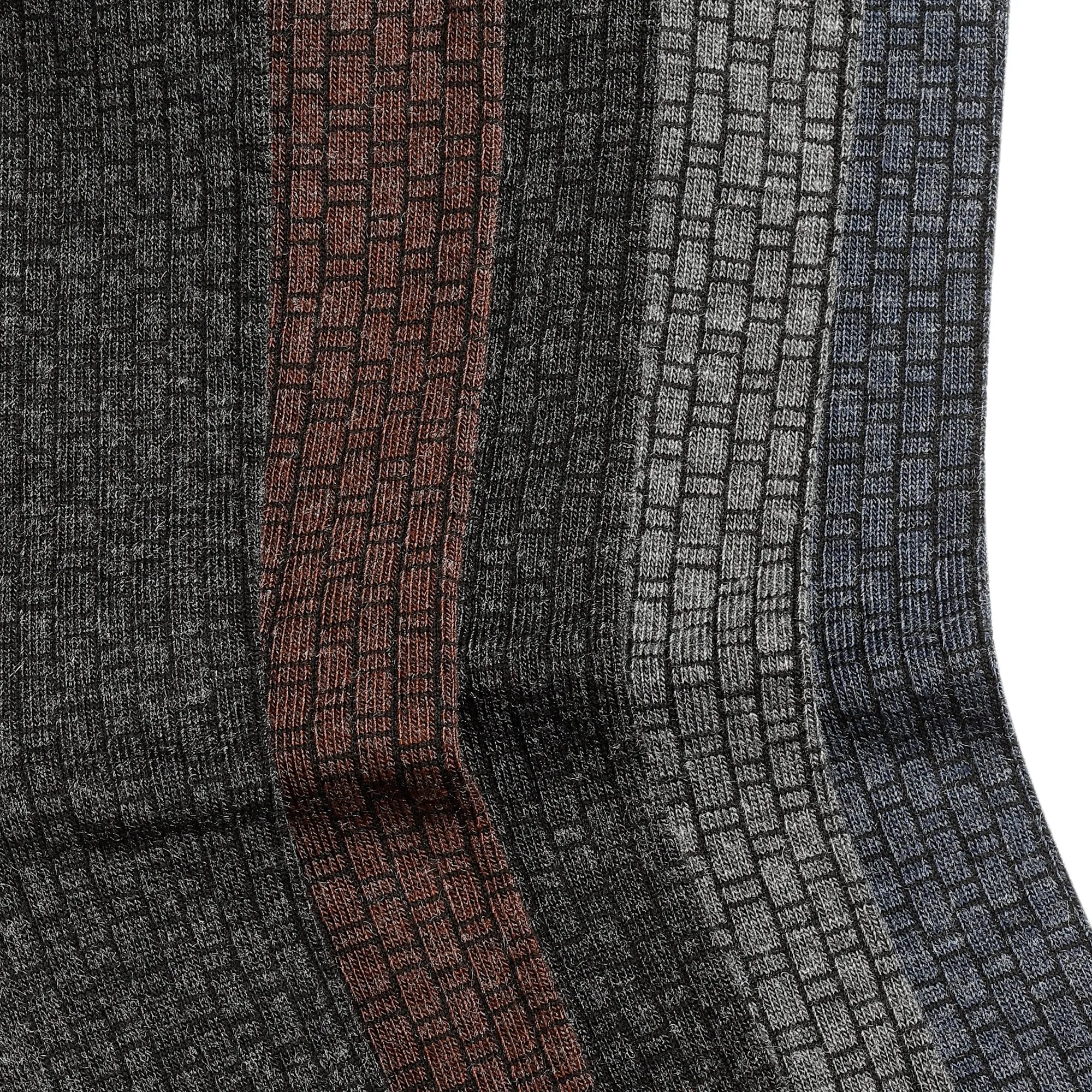 Texlon Men Calf Length Woolen Spandex Winter Wear Socks Pack of 5