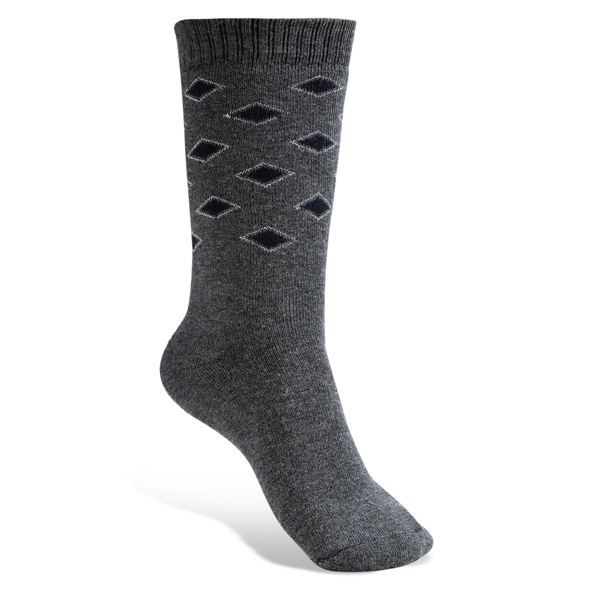 Texlon Men Calf Length Woolen Terry Thick Towel Socks Pack of 4
