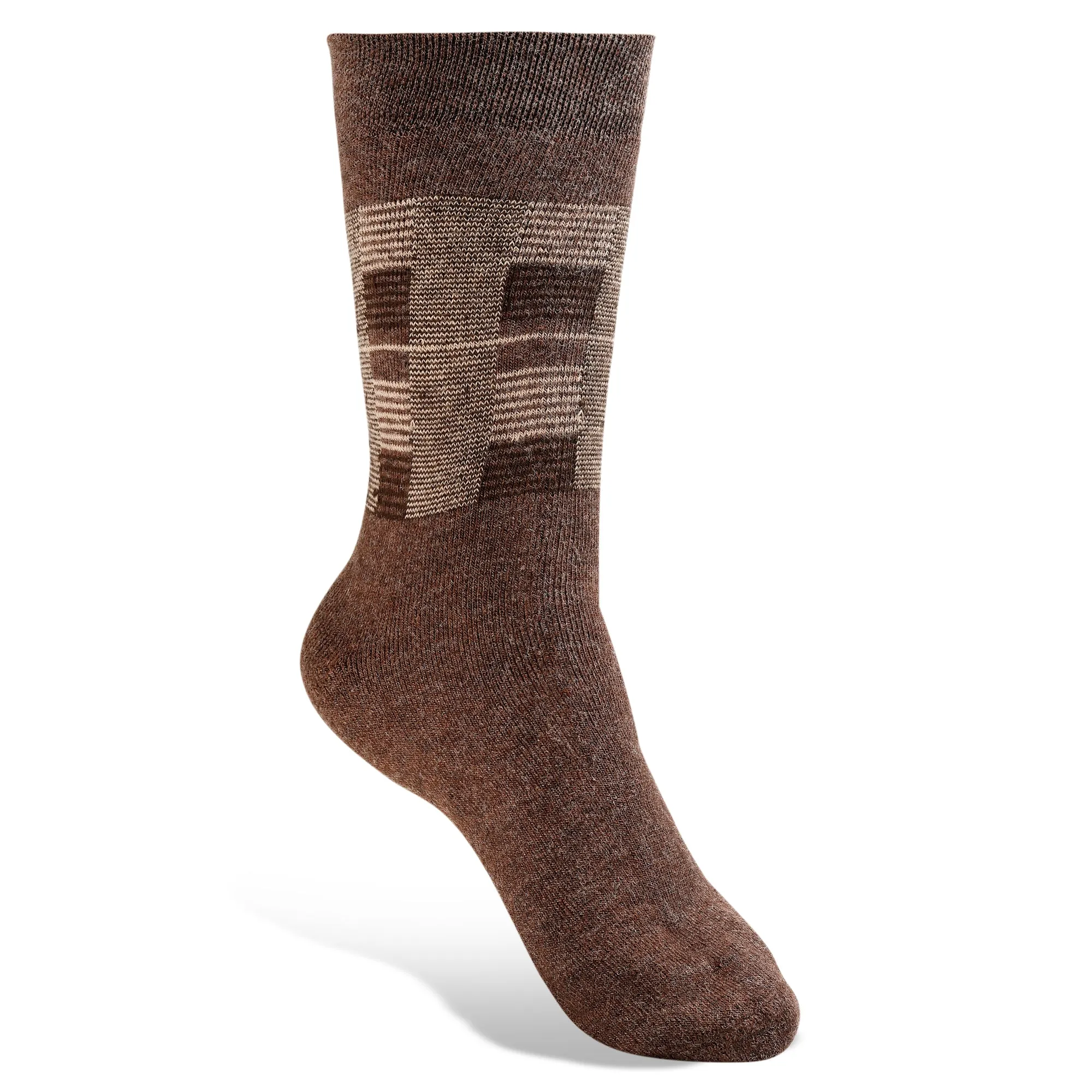 Texlon Men Calf Length Woolen Terry Thick Towel Socks Pack of 4