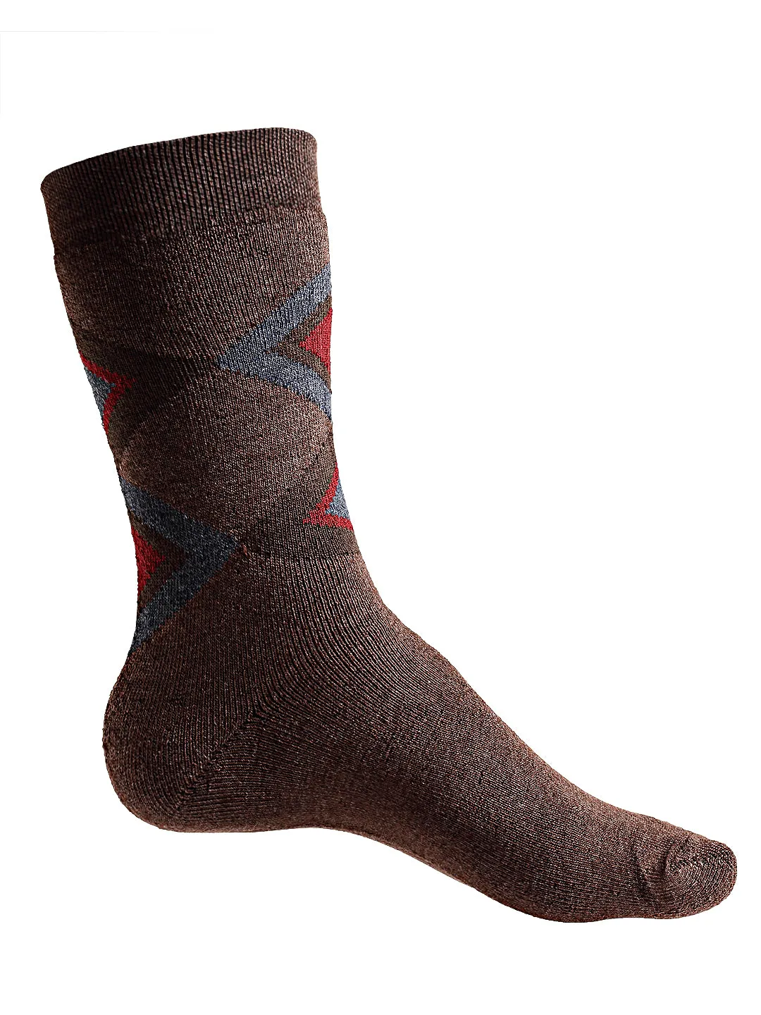 Texlon Men's Woolen Calf Length Towel Thick Warm Socks (Multicolour, Free Size) - Set of 3 Pairs