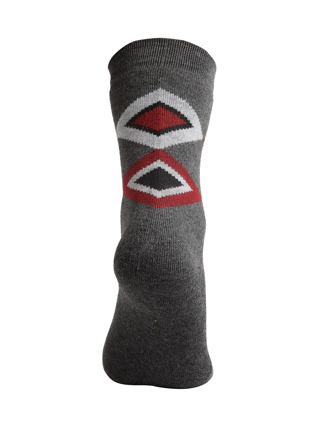 Texlon Men's Woolen Calf Length Towel Thick Warm Socks (Multicolour, Free Size) - Set of 3 Pairs