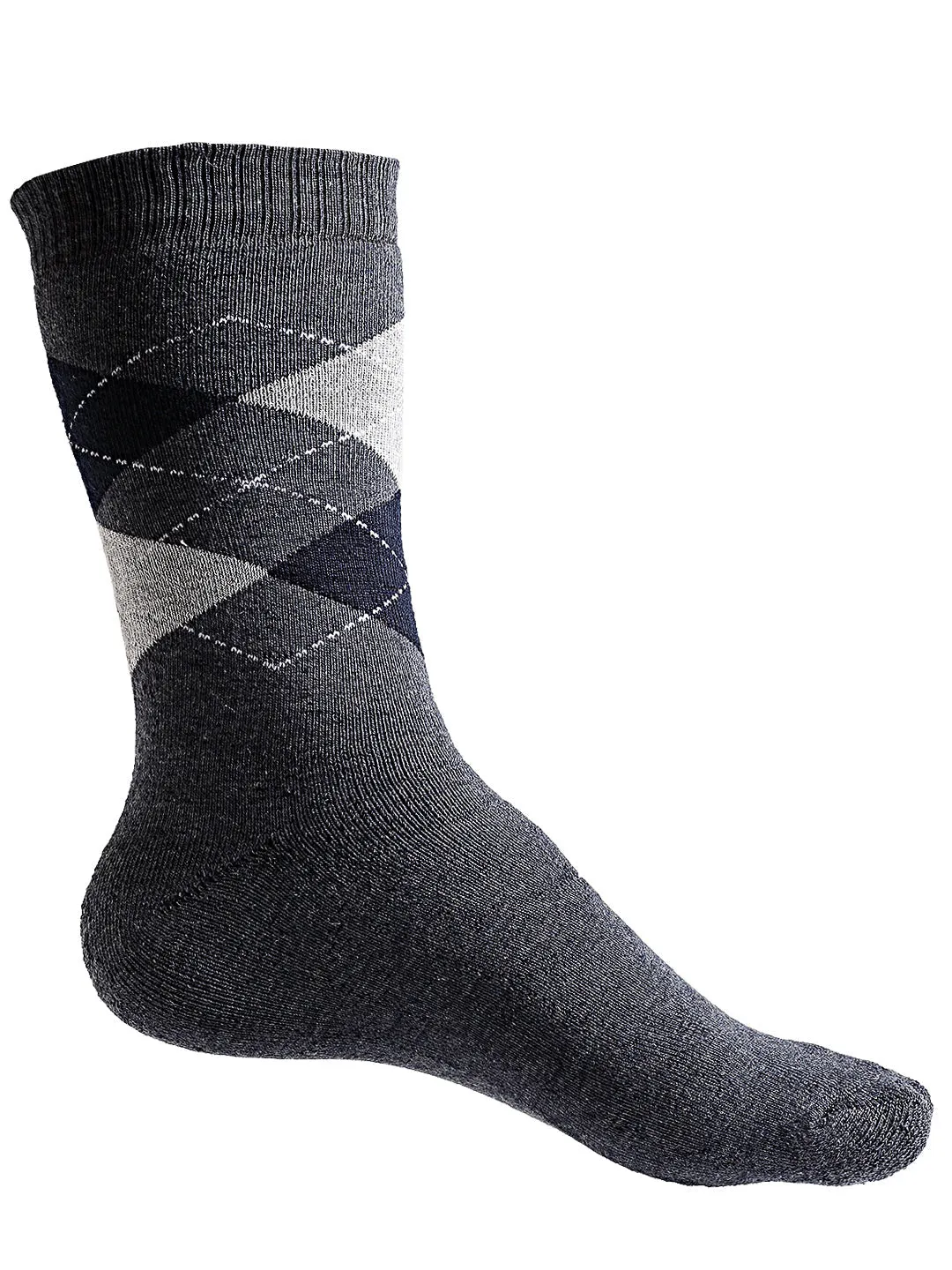Texlon Men's Woolen Thick Towel Formal Winter Socks (Pack of 3 Pairs)(Free Size, Multicolored)