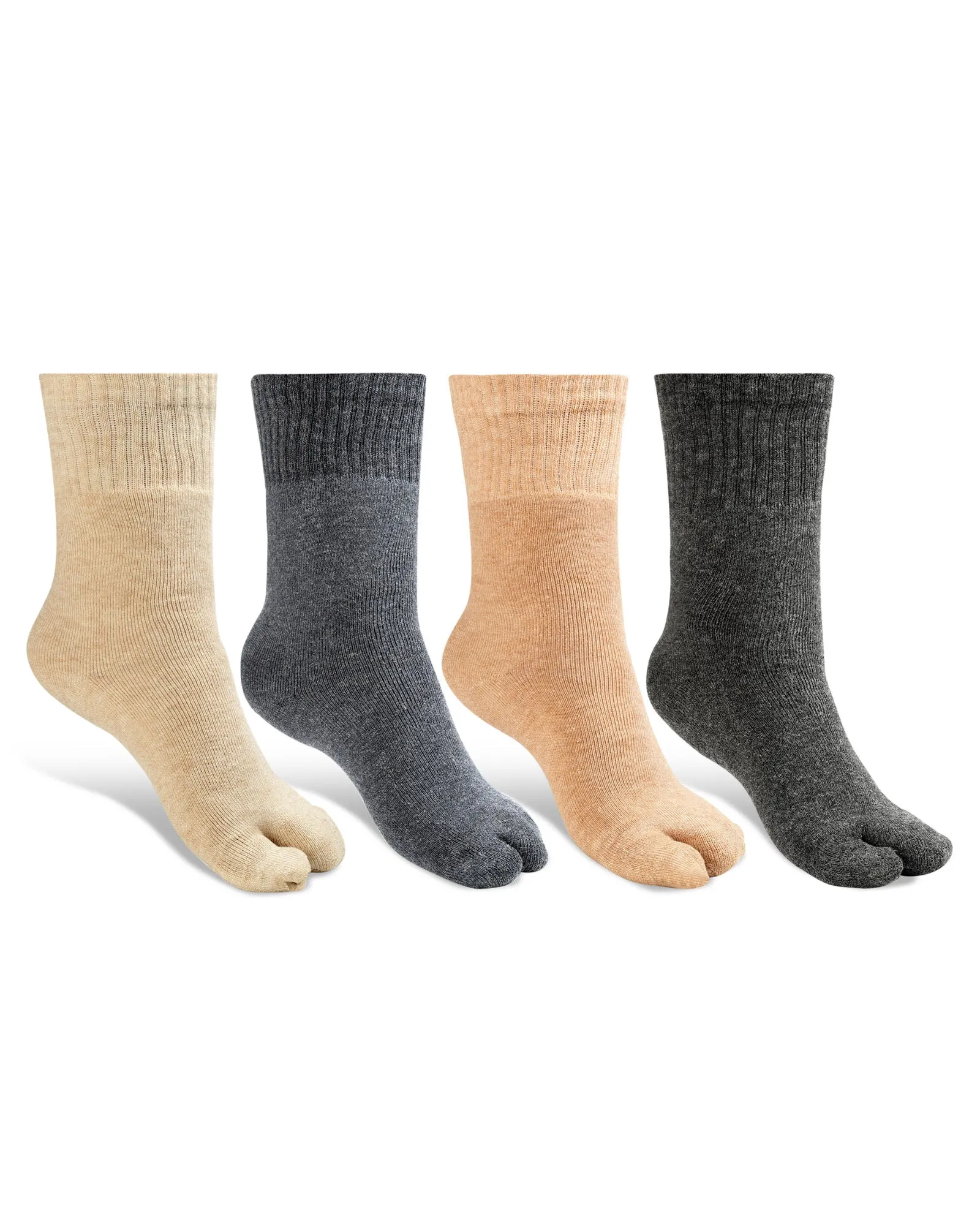 Texlon Women Ankle Length Thumb Woolen Terry Thick Towel Spandex Winter Wear Socks Pack of 4
