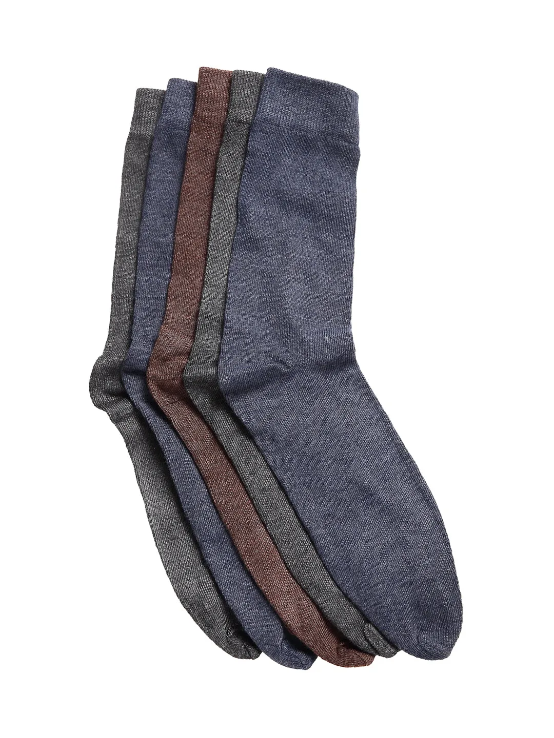 Texlon Women's Woolen Calf Length Thumb Socks(Pack of 5 Pairs)(Multicolored, Free size)