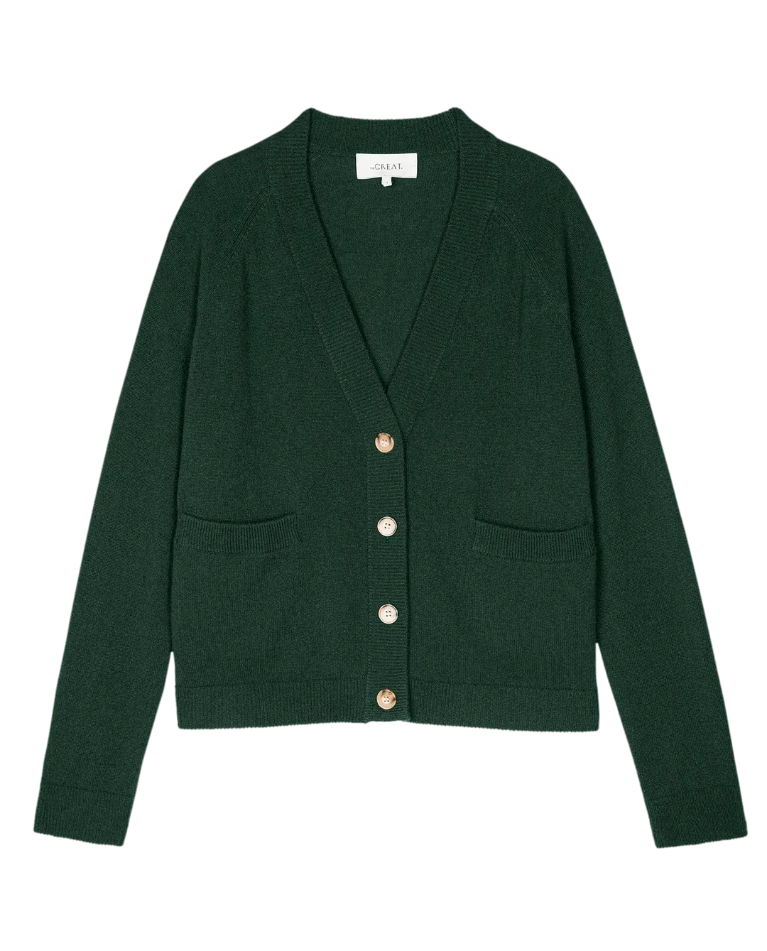 [THE GREAT] CASHMERE VARSITY CARDIGAN - ALPINE