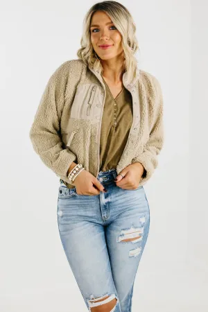 The Rikki High Neck Sherpa Jacket