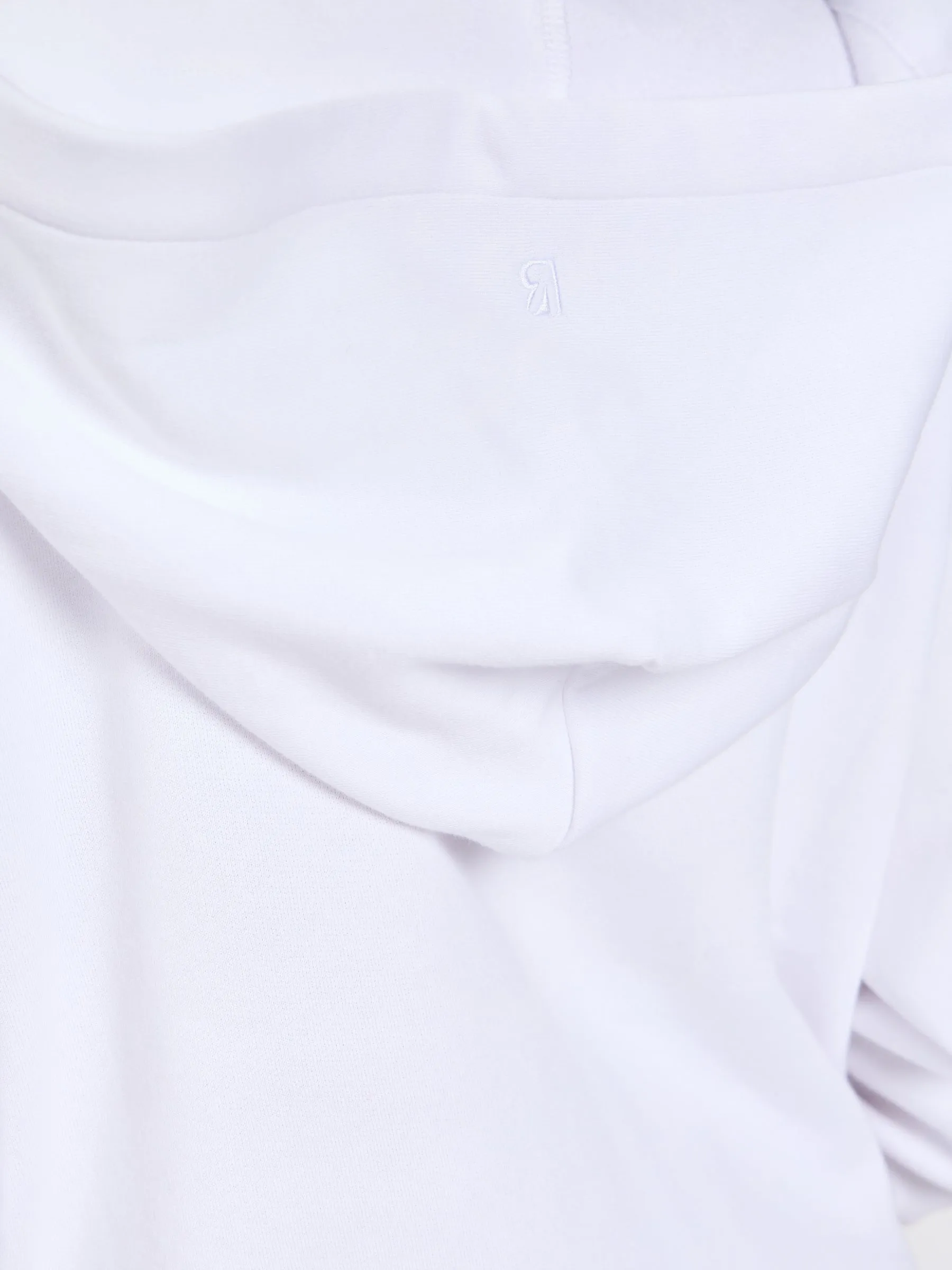 Threads Zip Hoodie - White