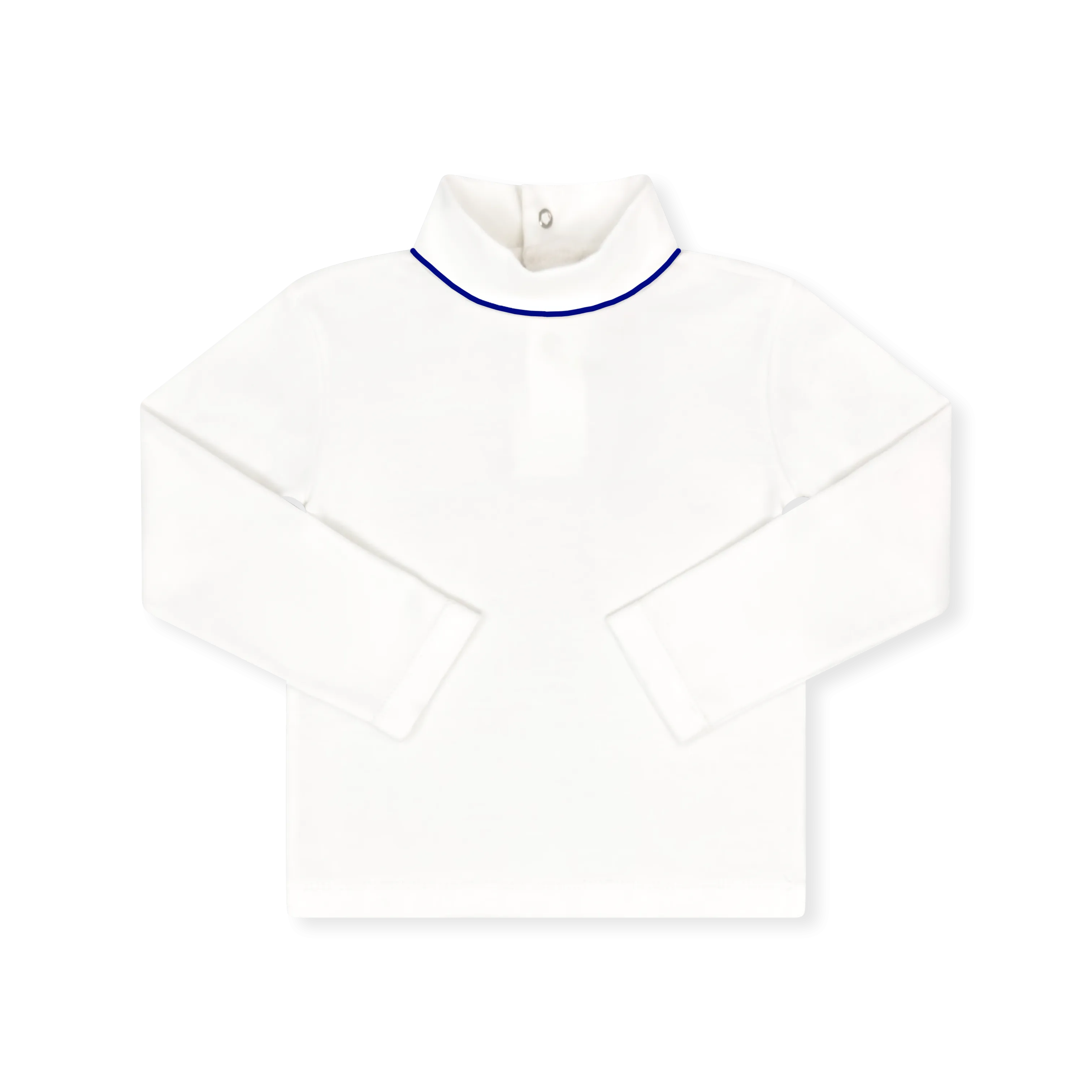 Tiny Tot Turtleneck - Park White, Princeton Navy