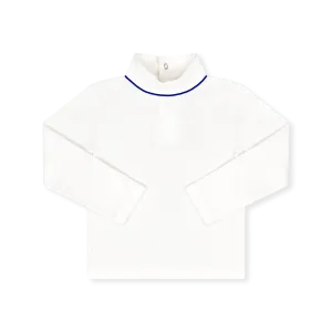 Tiny Tot Turtleneck - Park White, Princeton Navy