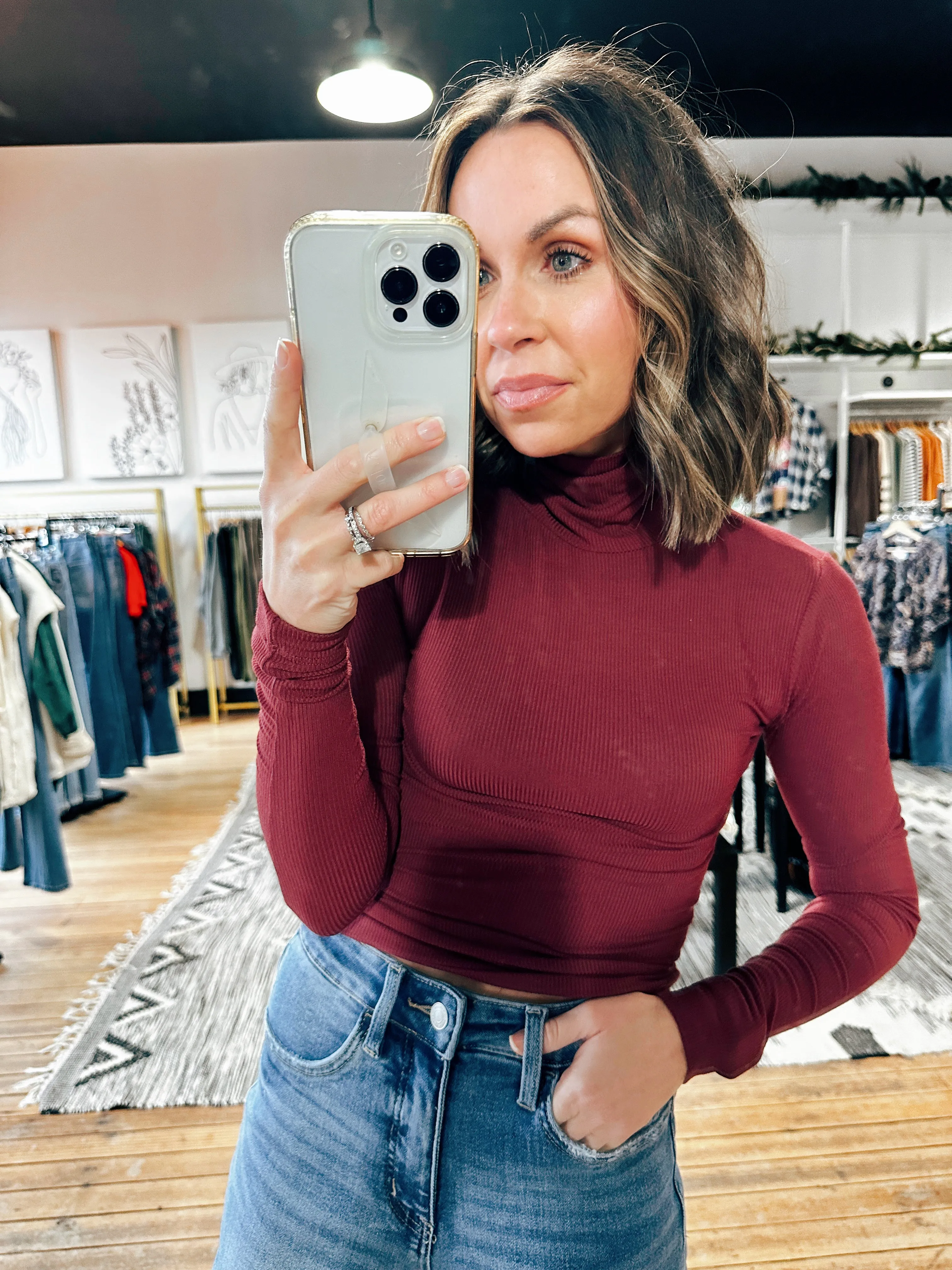 Toby Turtleneck Ribbed Top-4 Colors
