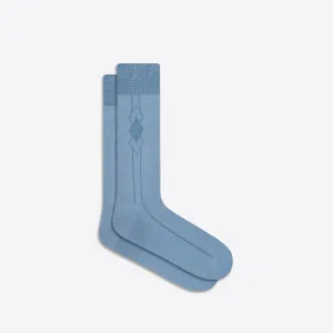 Tonal Diamond Cluster Mid-Calf Socks