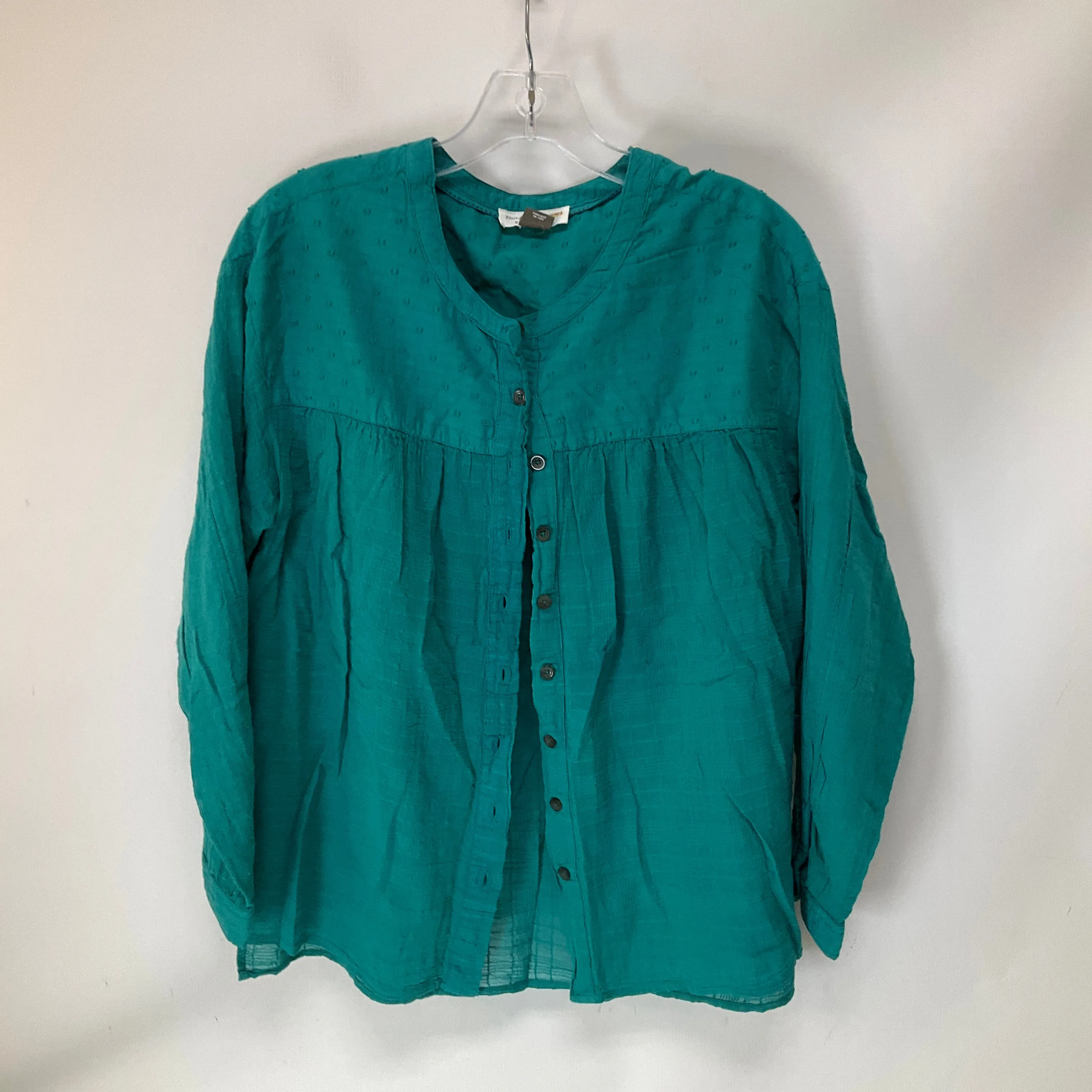 Top Long Sleeve By Anthropologie In Blue, Size: S