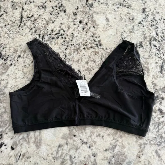 Torrid Black Microfiber &amp; Lace Wireless Sleep Bralette 3X NWT 12385229 12385234