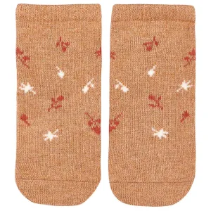 Toshi Organic Ankle Jacquard Socks - Maple Leaves