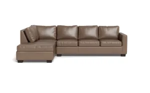Track 121" Leather Left Chaise Sectional