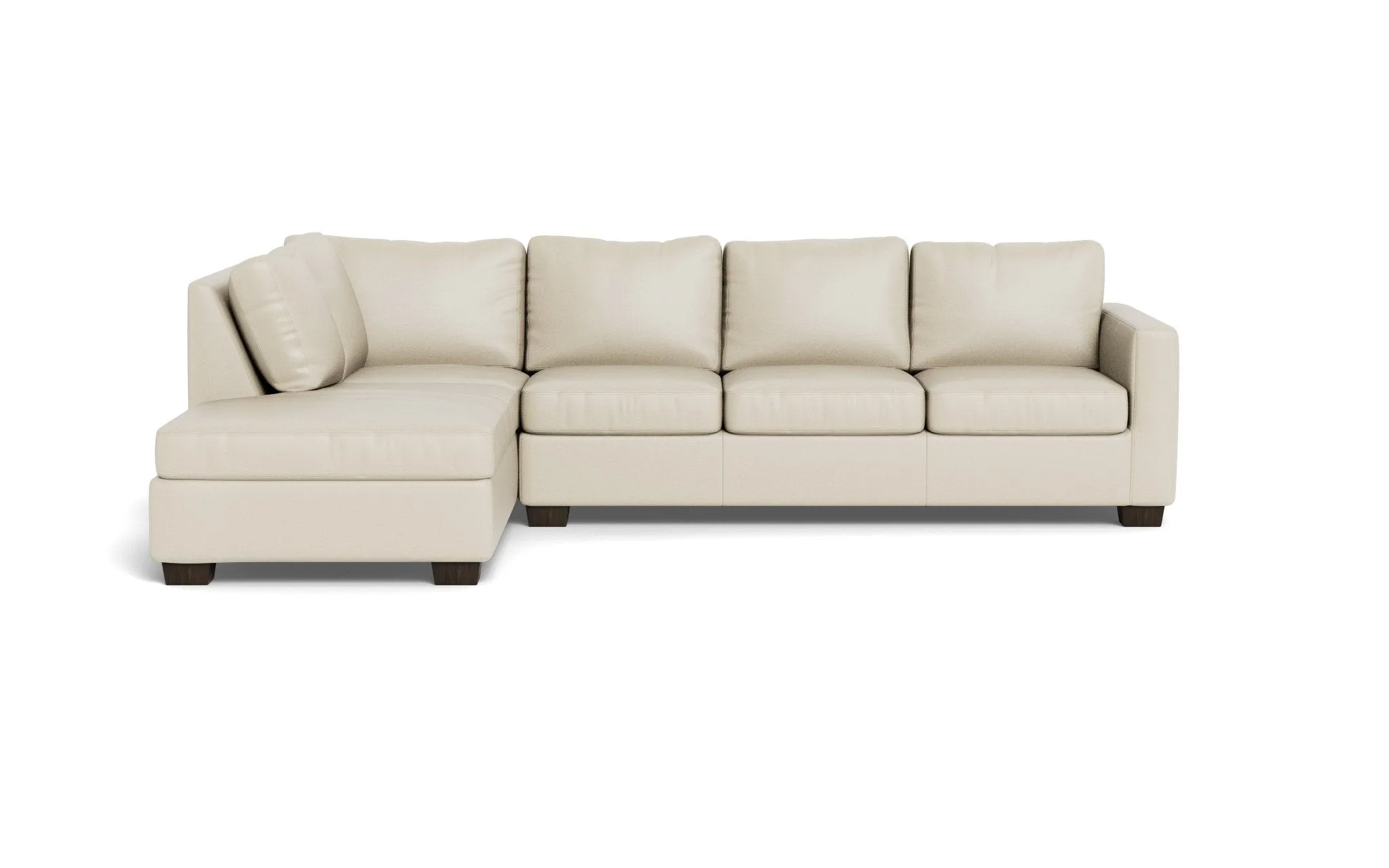 Track 121" Leather Left Chaise Sectional