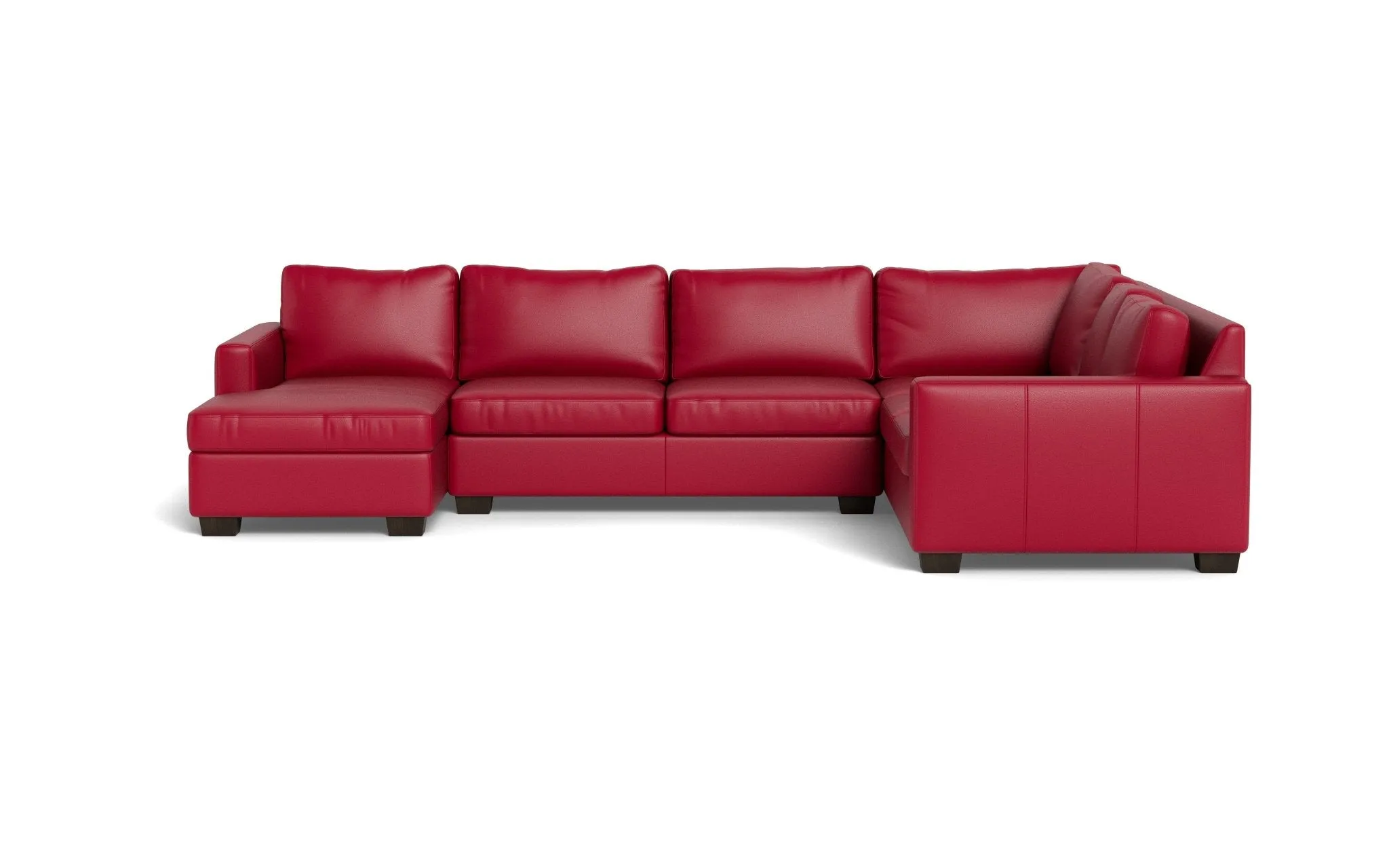 Track 141" Leather Corner Sectionals w. Left Chaise