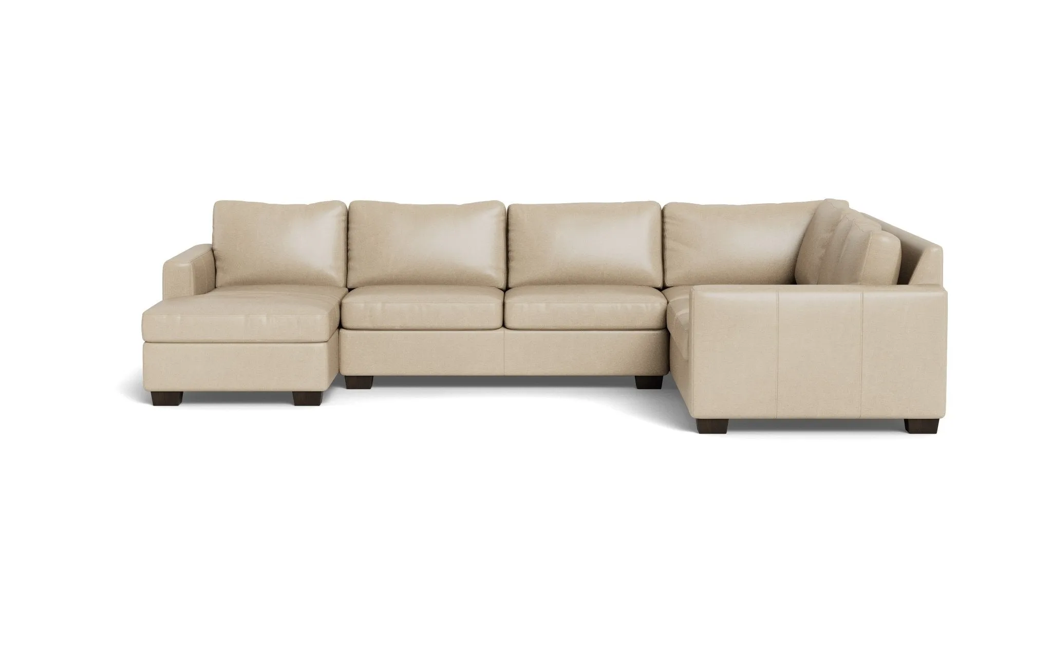 Track 141" Leather Corner Sectionals w. Left Chaise