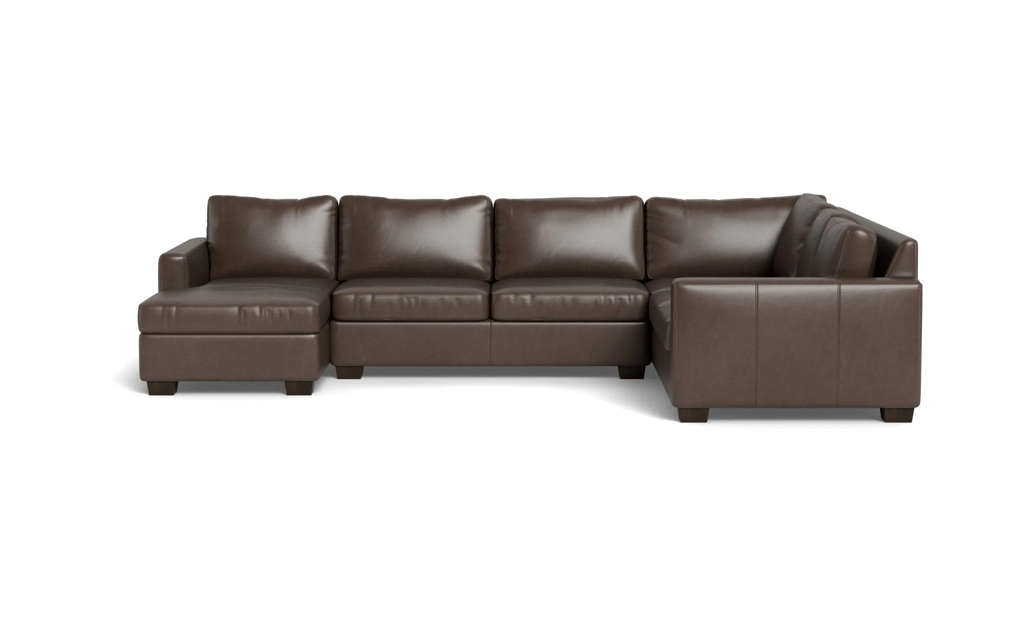 Track 141" Leather Corner Sectionals w. Left Chaise