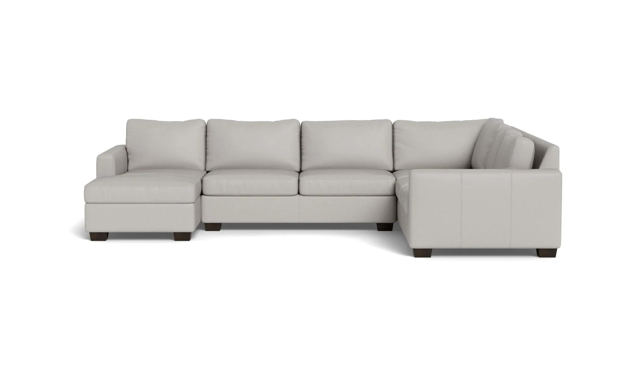 Track 141" Leather Corner Sectionals w. Left Chaise