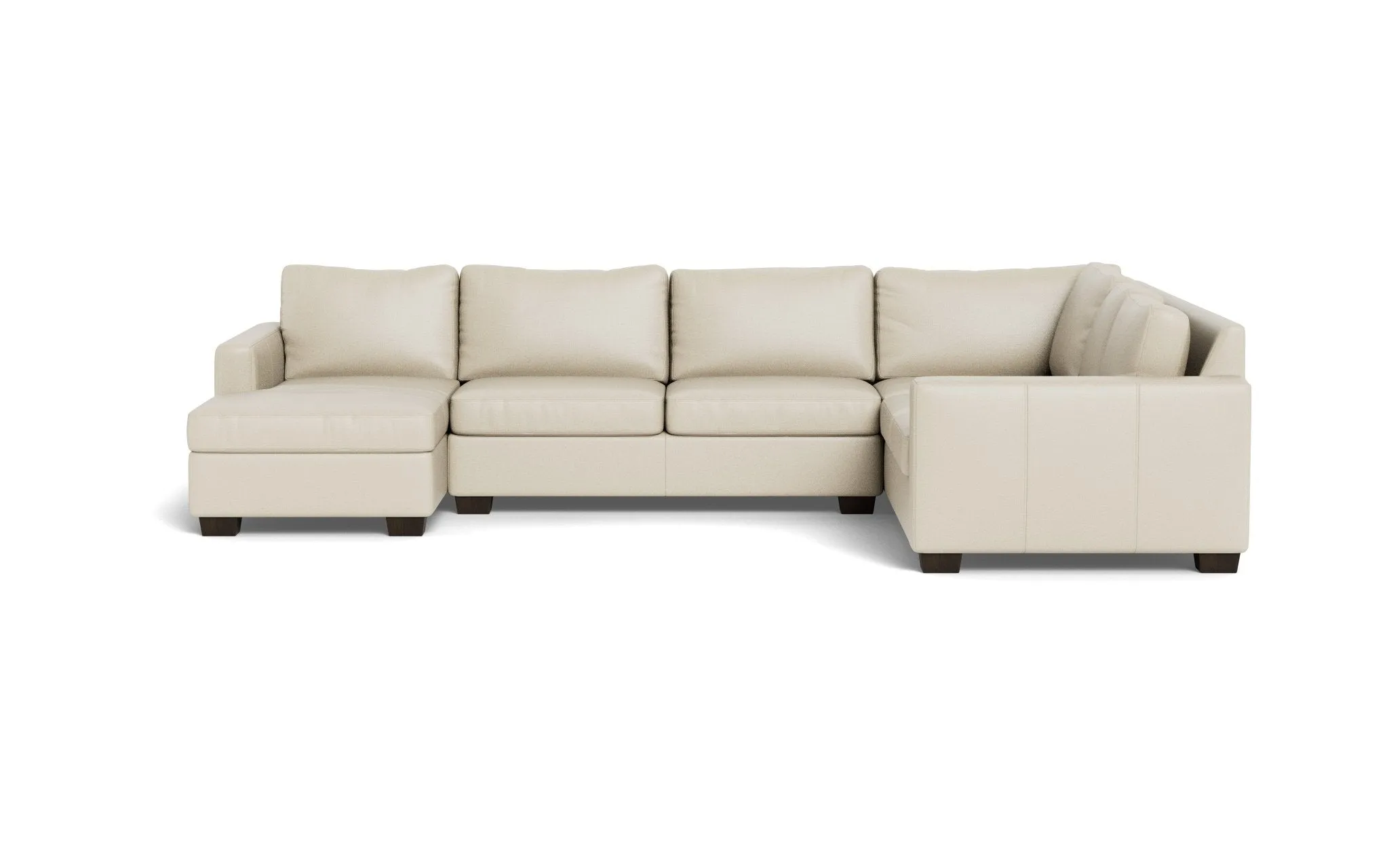 Track 141" Leather Corner Sectionals w. Left Chaise