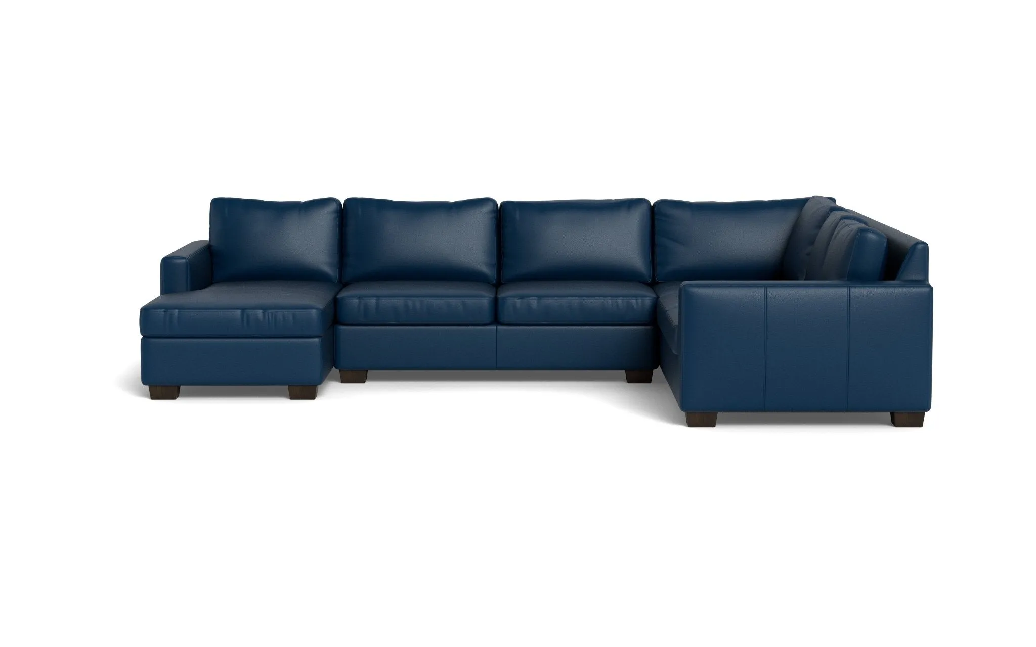 Track 141" Leather Corner Sectionals w. Left Chaise