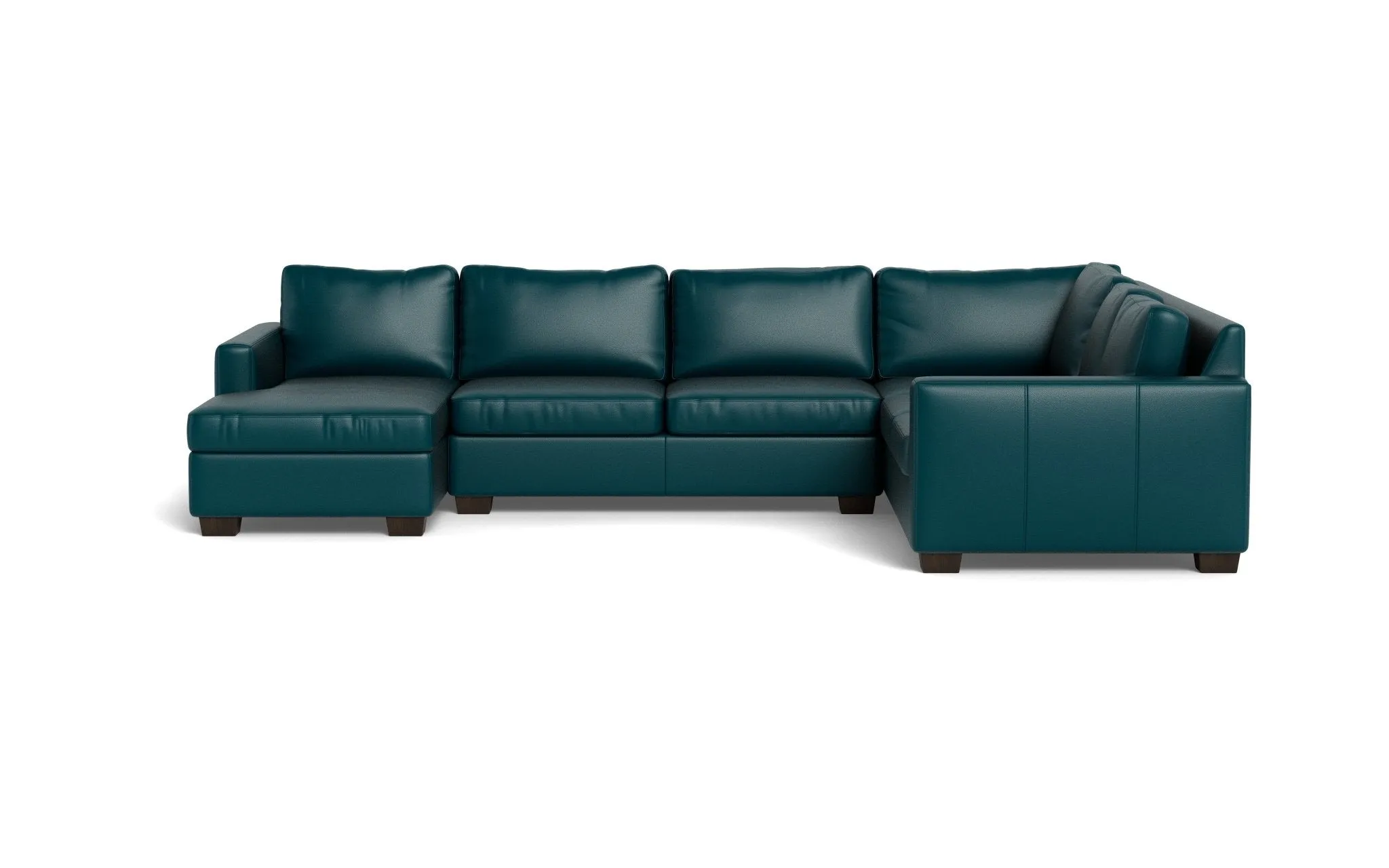 Track 141" Leather Corner Sectionals w. Left Chaise