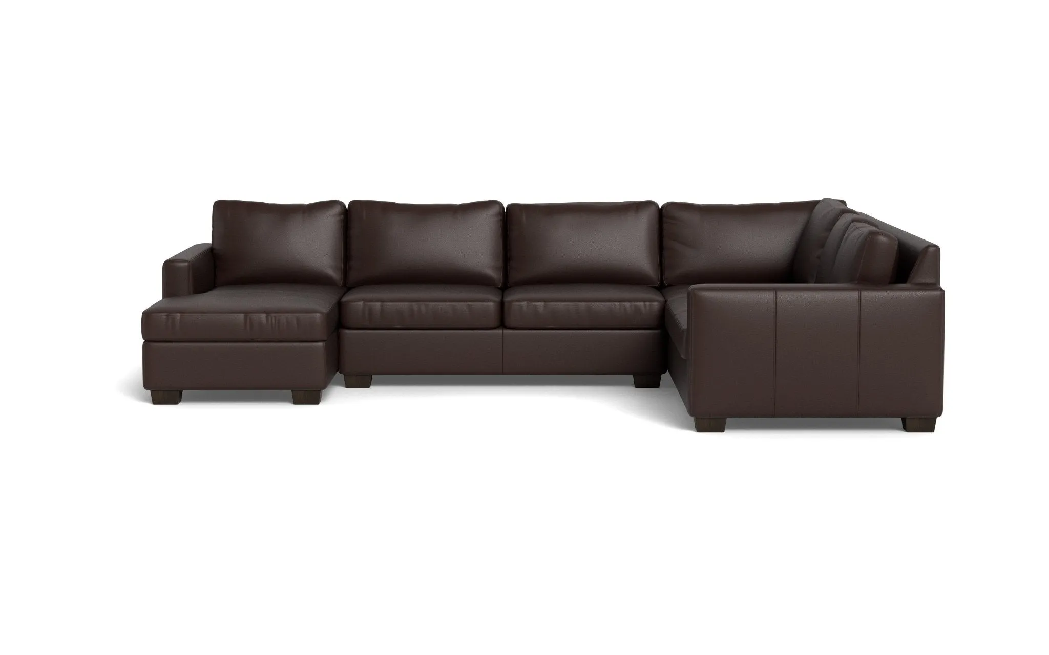 Track 141" Leather Corner Sectionals w. Left Chaise