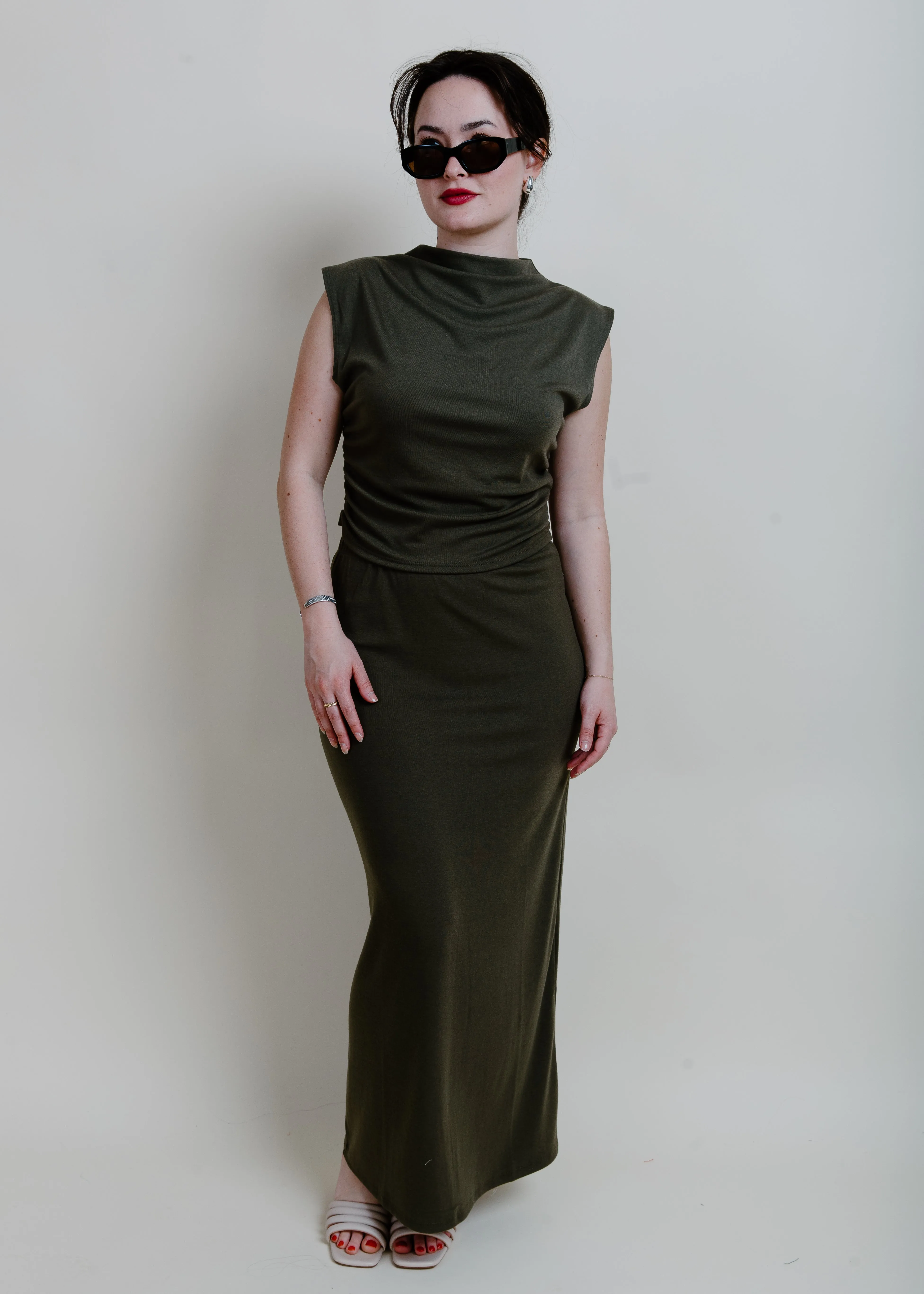 Trixie Skirt Set - Olive