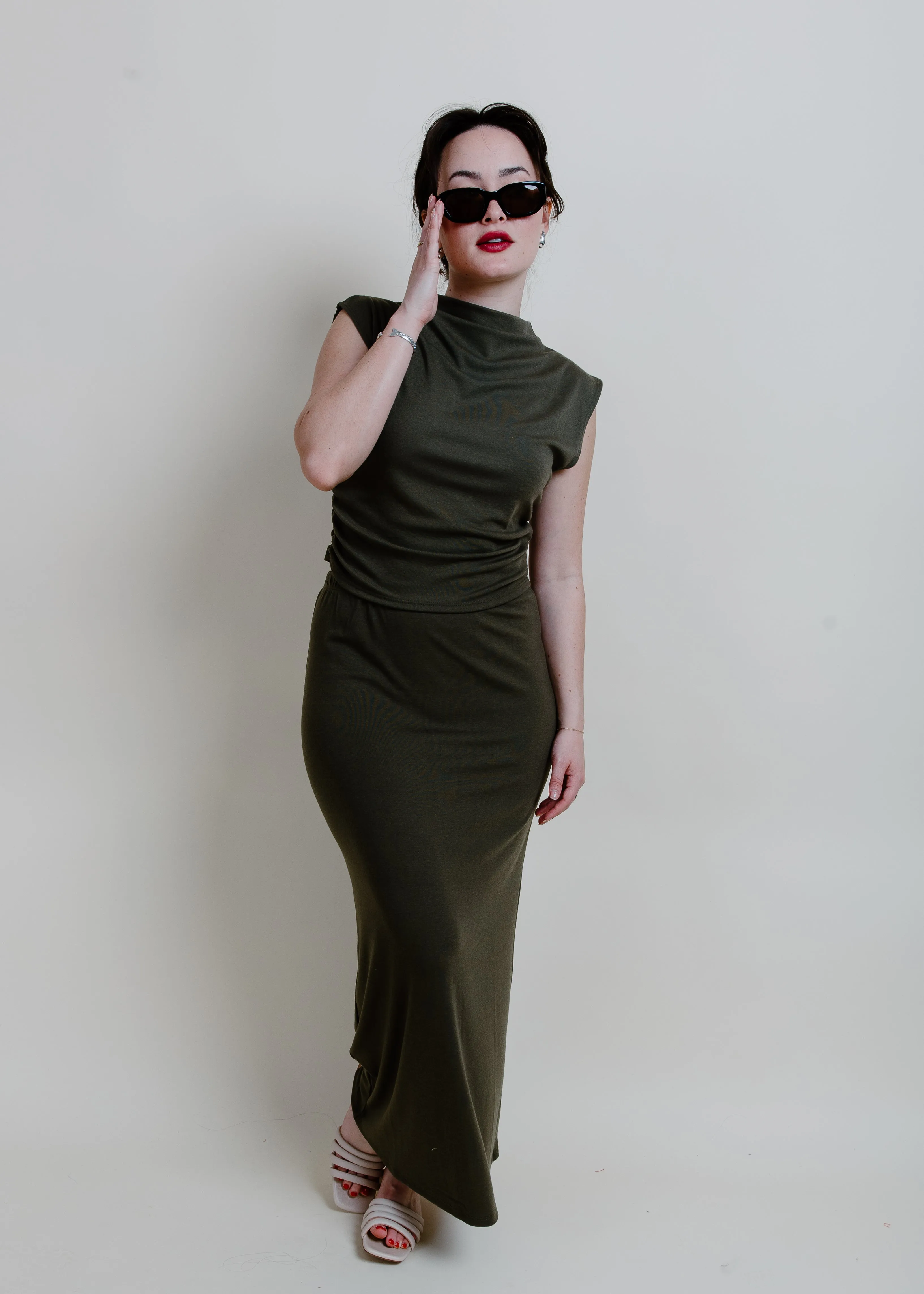 Trixie Skirt Set - Olive