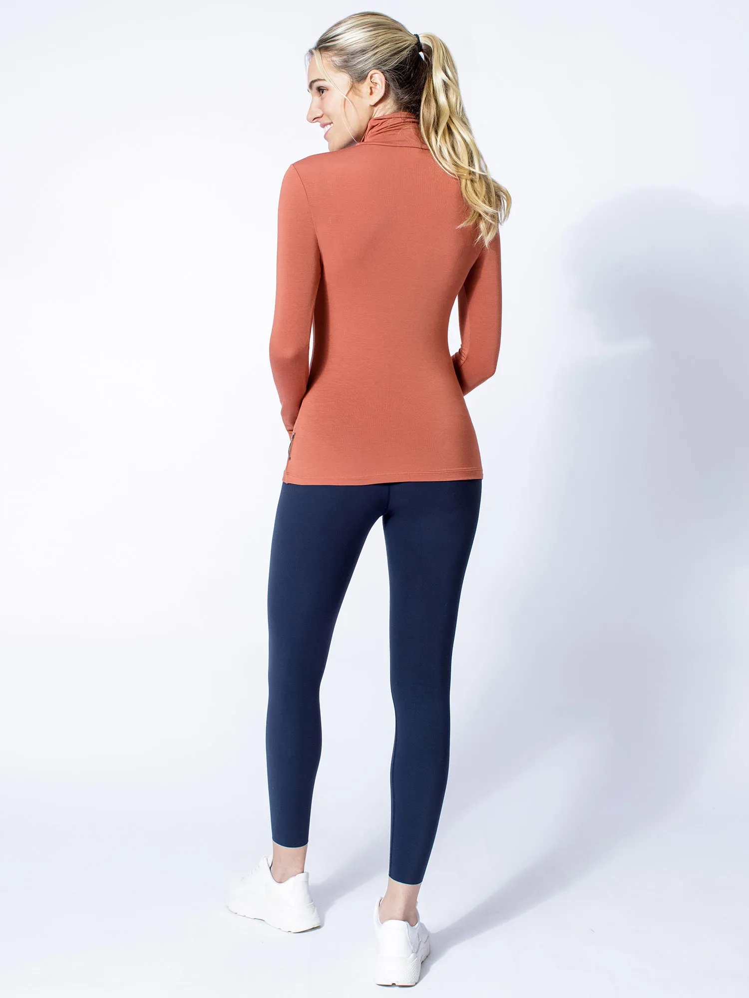 TURTLENECK TOP, CLAY