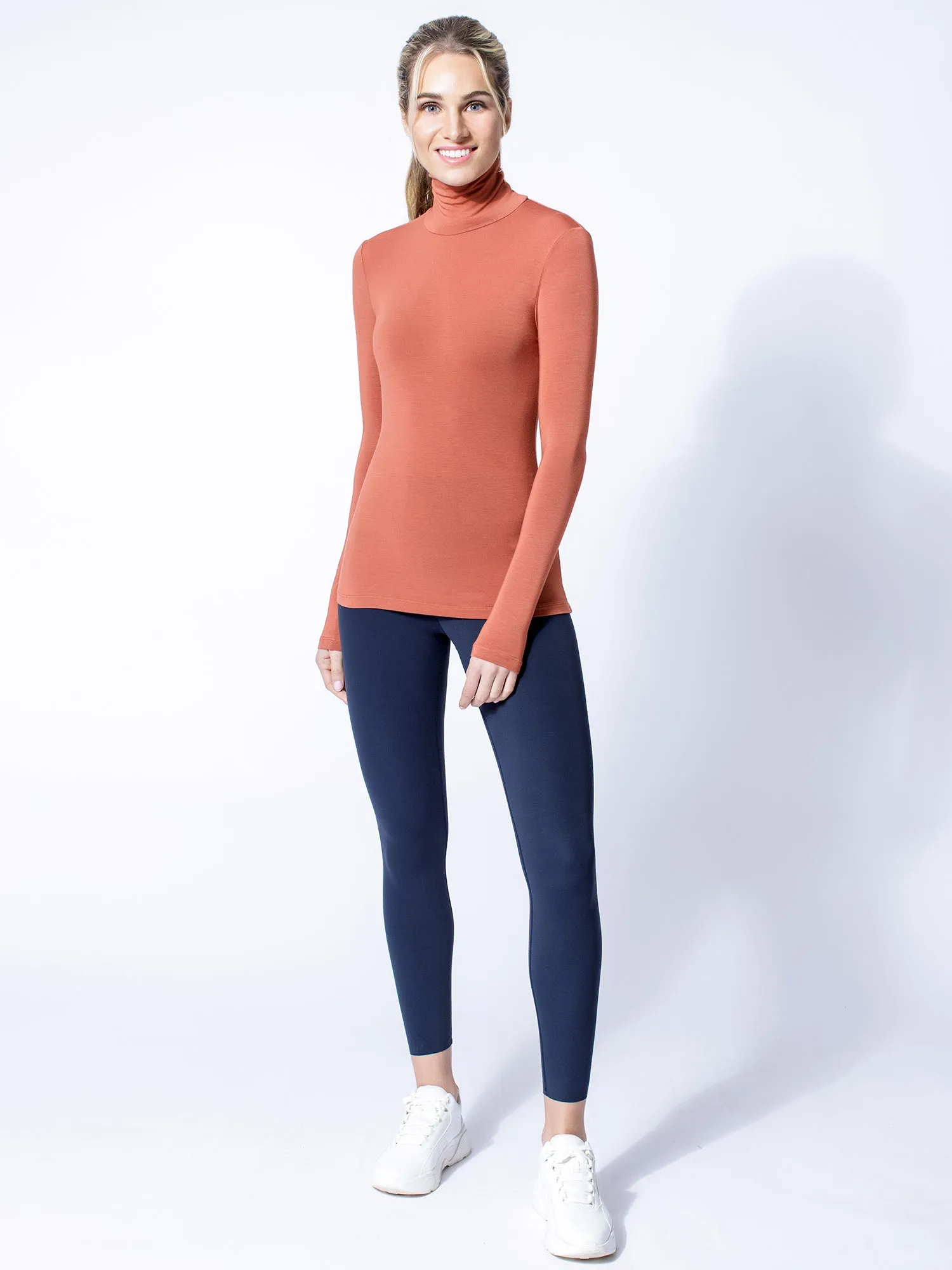 TURTLENECK TOP, CLAY