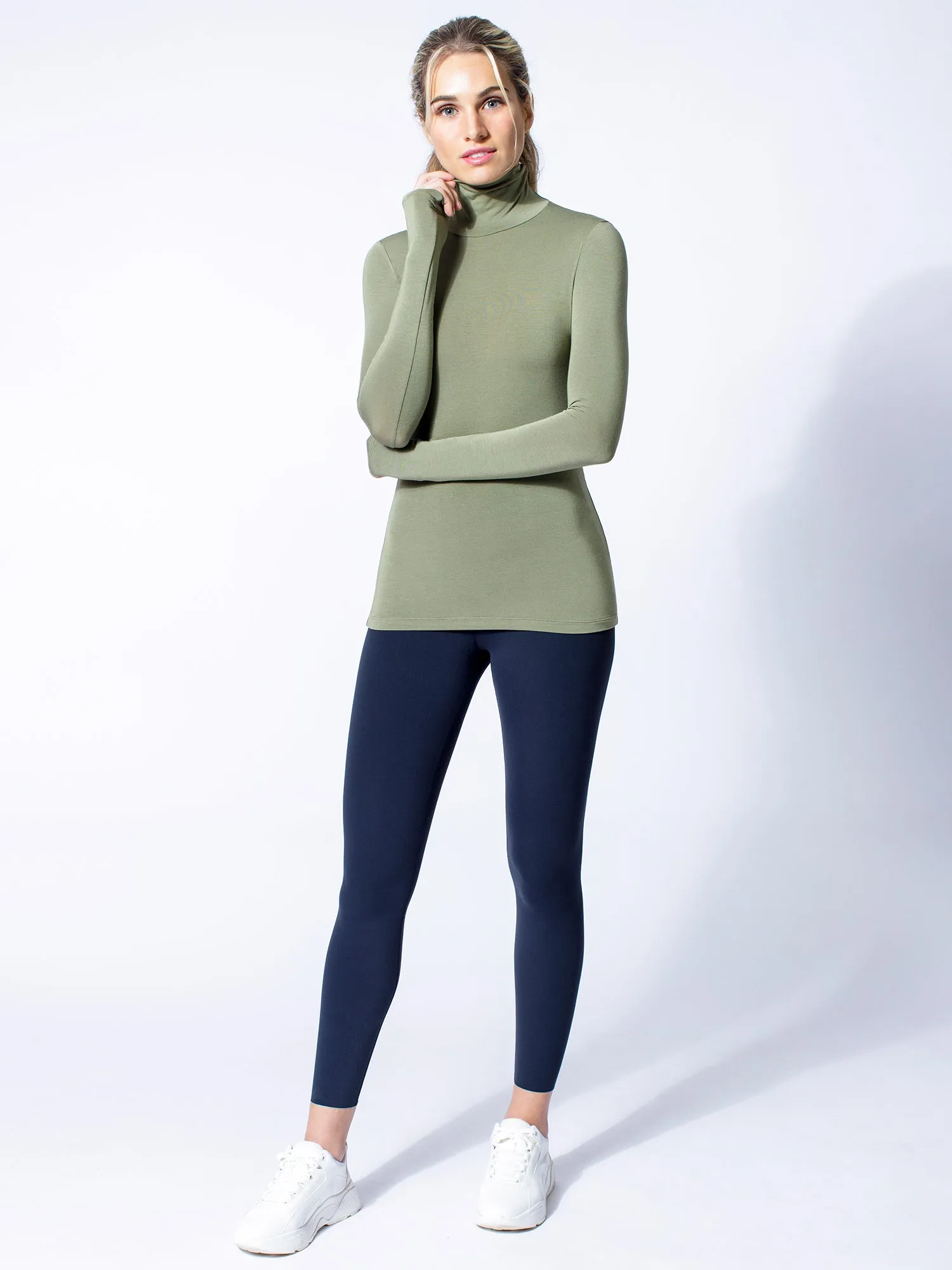 TURTLENECK TOP, SAGE