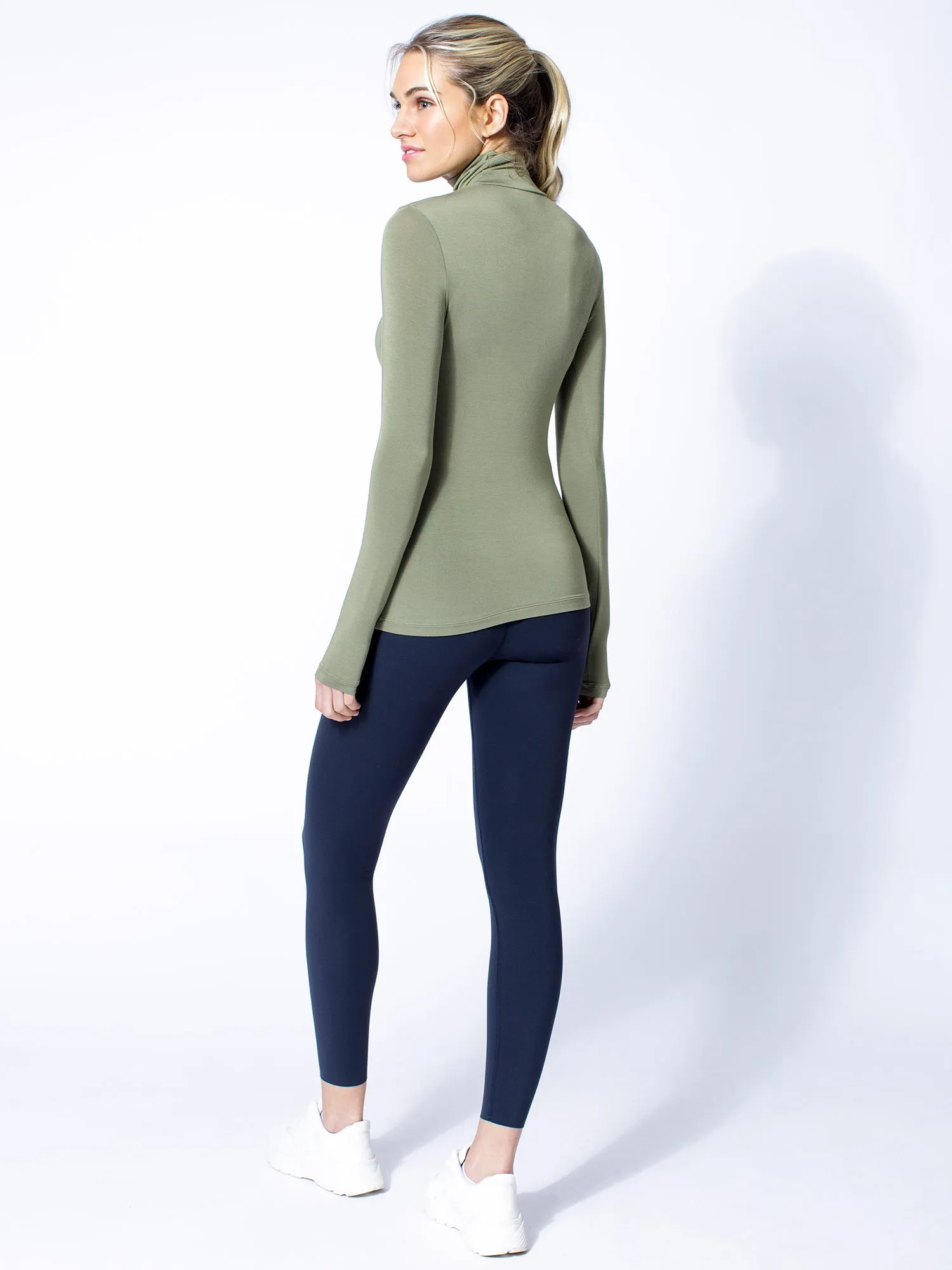 TURTLENECK TOP, SAGE