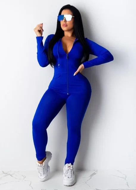 two piece Jacket and leggings matching sets