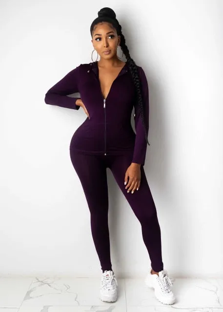 two piece Jacket and leggings matching sets