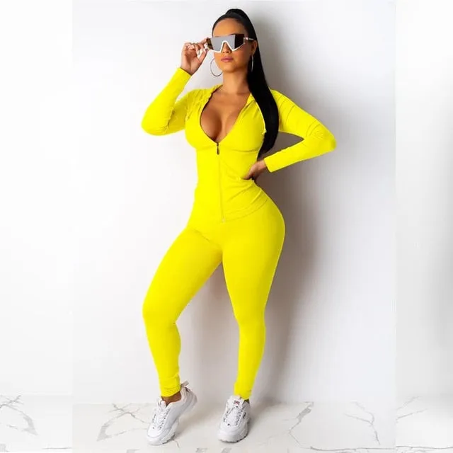 two piece Jacket and leggings matching sets