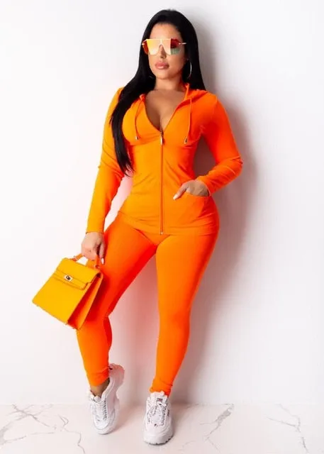 two piece Jacket and leggings matching sets