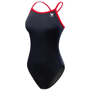 TYR Women's Hexa Diamondfit Swimsuit: Black/Red