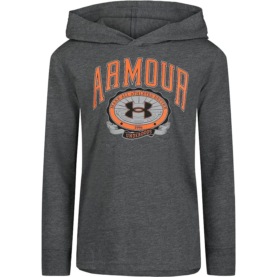 Under Armour Boys' UA Underdog Long Sleeve Hoodie - Pitch Gray