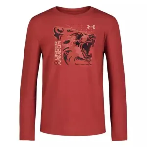 Under Armour Youth Boys' UA Bear Map Long Sleeve Tee - Earthen Orange