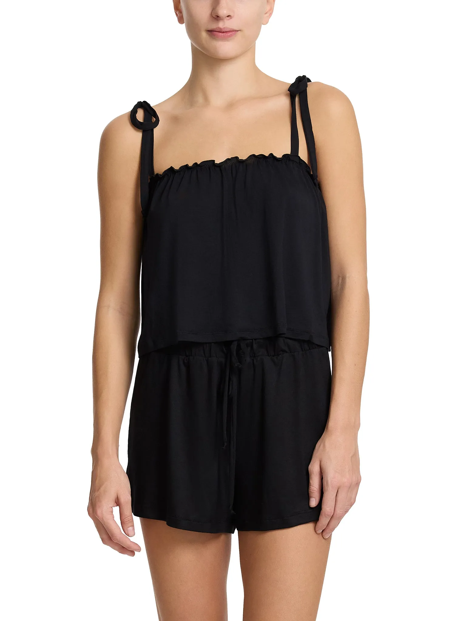 Unwind Ruffle Cami Black