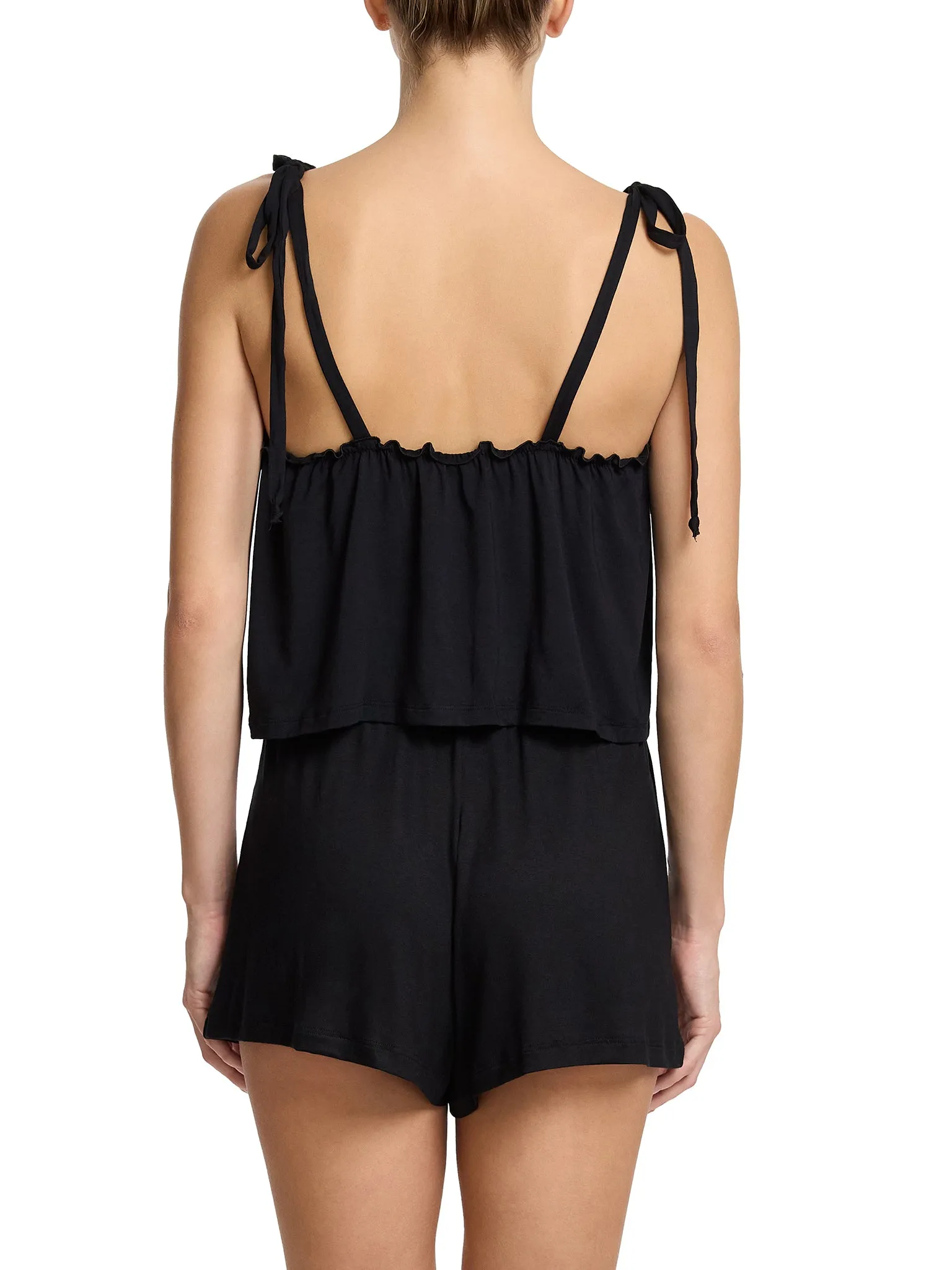 Unwind Ruffle Cami Black