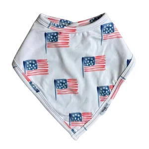 USA FLAG | Bamboo baby newborn smile retro bib- FINAL SALE