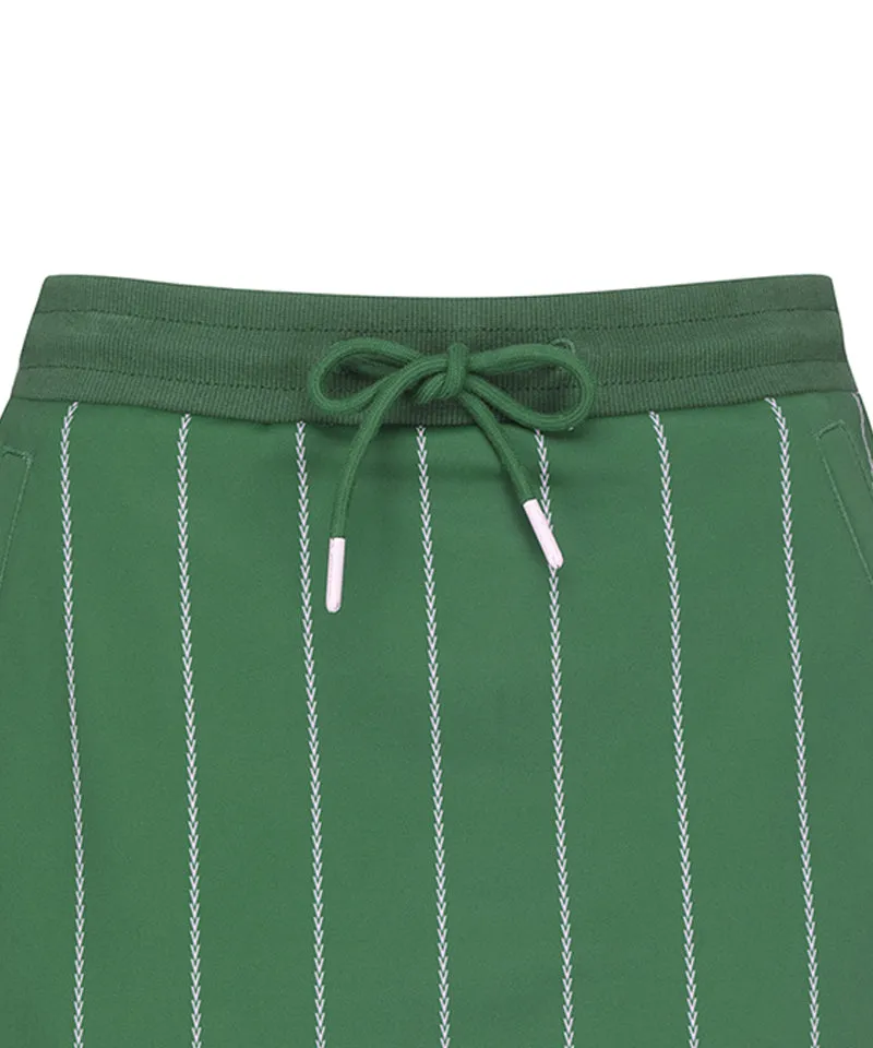 Vice Golf Atelier Women's Pinstripe Jersey Skirt - Green